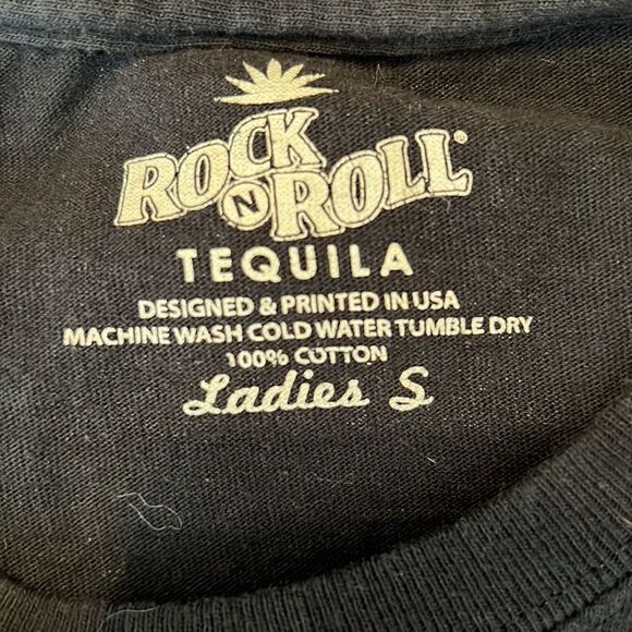 Rock and Roll tequila black  size small short sleeve T-shirt GUC - Picture 7 of 7